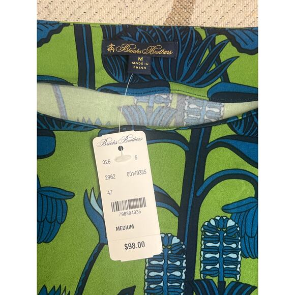 NWT Brooks Brothers Resort Wear pant Set green turquoise, size medium, MSRP $226 - Picture 14 of 16